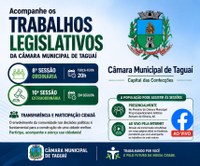 Câmara Municipal de Taguaí realiza hoje a 8ª Sessão Ordinária e a 10ª Sessão Extraordinária